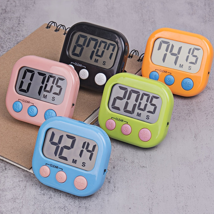 Digital Timer with Magnetic Back, Big Numbers, and ON/Off Switch - AA Battery Not Included