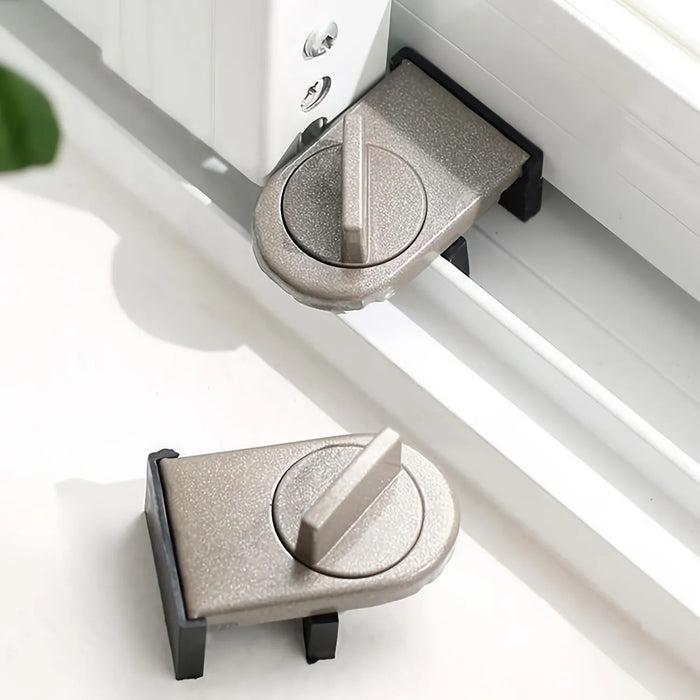1pc Aluminum Alloy Sliding Door & Window Lock, With Anti-pinch, Anti-theft, Anti-fall Function & Safety Lock