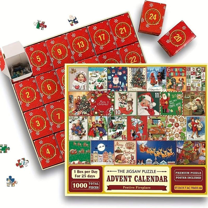 Christmas Advent Calendar 2023, Christmas Advent Calendar Jigsaws Puzzle 24 Days