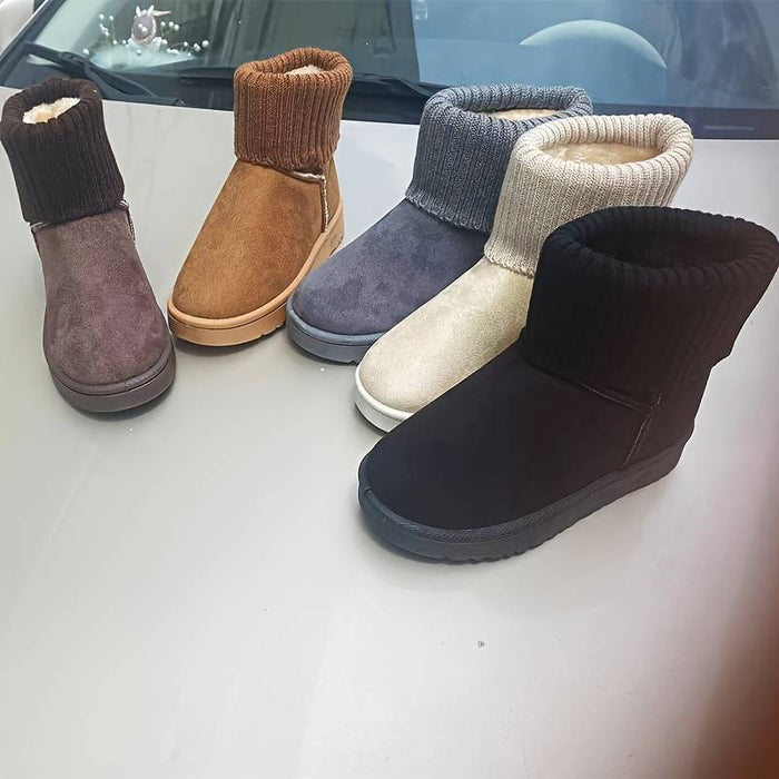 Women's Boots Snow Boots Comfort Shoes Daily Booties Ankle Boots Flat Heel Round Toe Plush