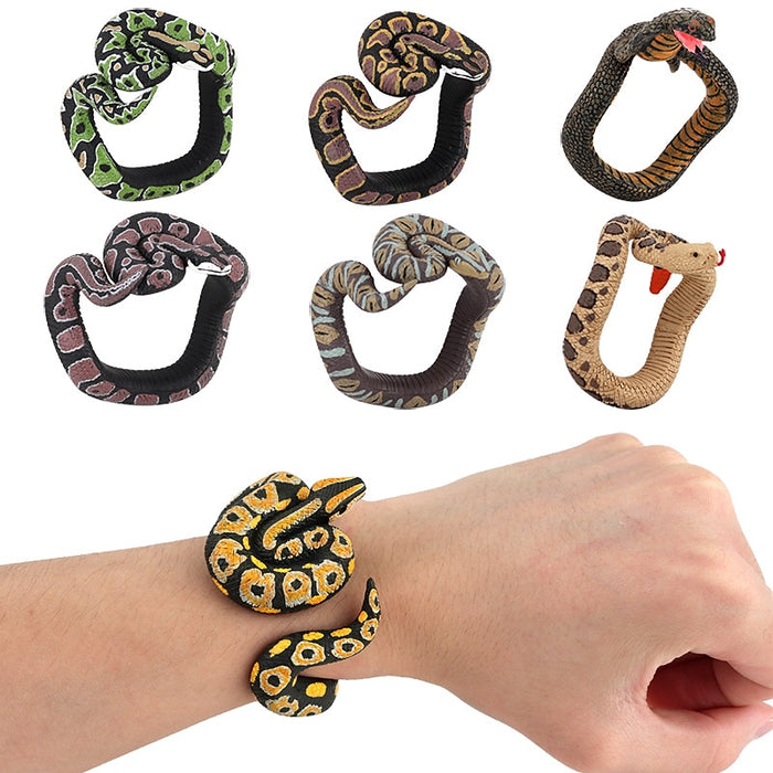 children's toy bracelet 7 hand-painted simulation snake shape play cool python wear decorations
