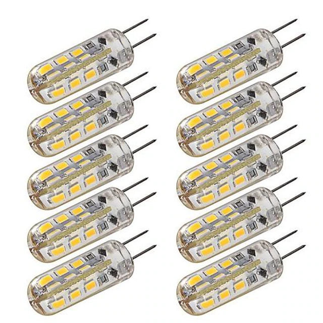 10pcs G4 Bi Pin 1.5w LED Corn Light Bulbs 15W T3 Halogen Bulb Equivalent