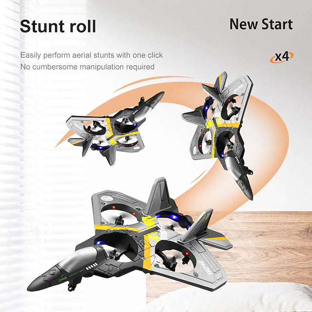 Four-rotor remote control drone fighter foam glider primary school students toy plane