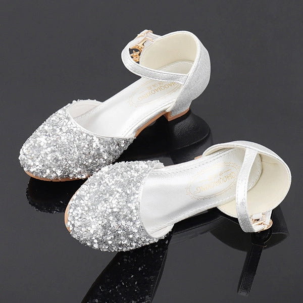 Girls' Heels Daily Glitters Dress Shoes Heel Microfiber Breathability Non-slipping