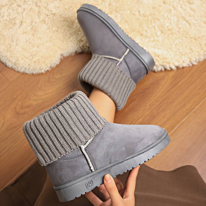 Women's Boots Snow Boots Comfort Shoes Daily Booties Ankle Boots Flat Heel Round Toe Plush