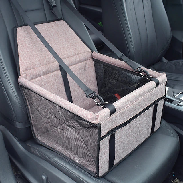 dog car seat, portable pet dog booster car seat breathable travel pet car seat