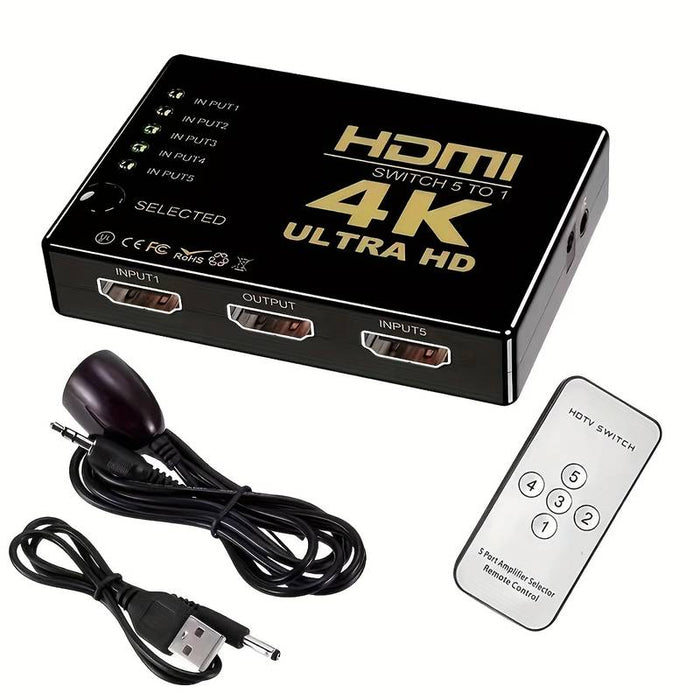 4K 2K 3x1 HDMI Cable Splitter HD 1080P Video Switcher Adapter 3 Input 1 Output Port HDMI