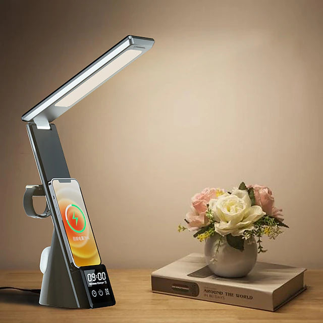 LED Desk Lamp with Wireless Charger 3 in 1 Fast Charging Station