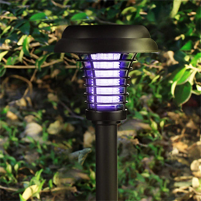 1/2pcs Bug Zapper Outdoor Solar Mosquito Trap Killer Lamp UV LED Electric