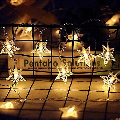 Ramadan Eid Lights LED Fairy String Lights Star Small Bulb 1.5M-10LEDs 3M-20LEDs 6M-40LEDs