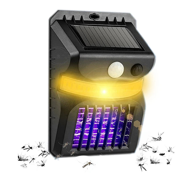Bug Zapper Outdoor Solar Anti Mosquito Wall Lamp Multi-functional