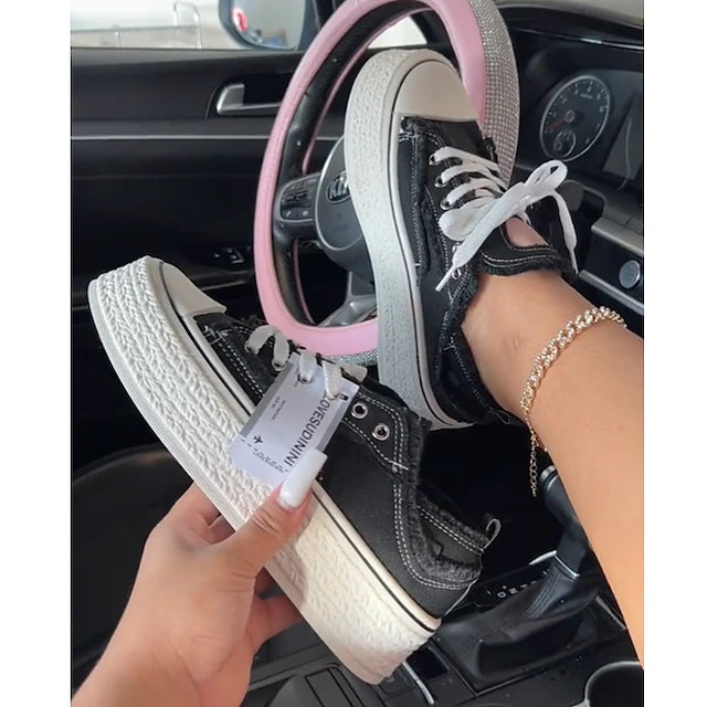 Women's Sneakers Canvas Shoes Plus Size Height Increasing Shoes Canvas Shoes Outdoor