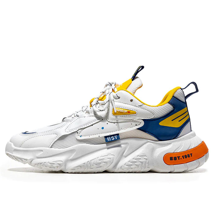 Men's Sneakers Sporty Look White Shoes Comfort Shoes Walking Sporty