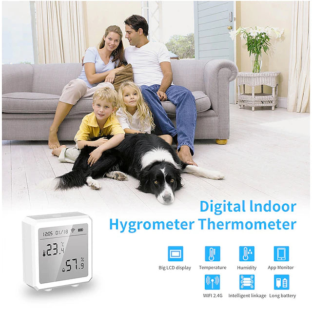 Tuya WIFI Temperature Humidity Sensor Indoor Hygrometer Thermometer