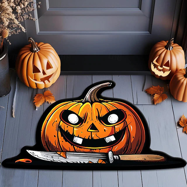 Halloween Decorations Irregular Pumpkins Doormat Kitchen Mat Floor Mat