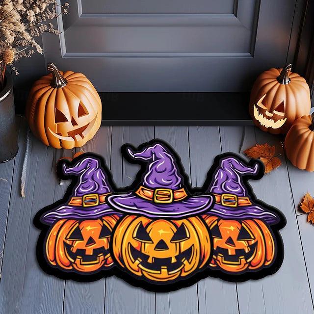 Halloween Decorations Irregular Pumpkins Doormat Kitchen Mat Floor Mat