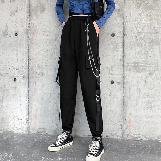 Street Style Punk Gothic Cargo Pants Goth Girl Women's Cosplay Costume Masquerade Party / Evening Pants
