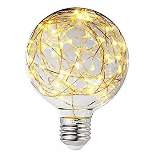 4pcs LED Globe Fairy Light Bulbs Starry Decorative Vintage Filament String Lights E26 E27