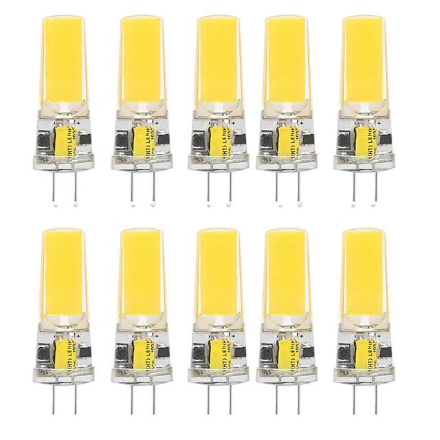 10pcs G4 10W 1000lm COB 2508 LED Bi-pin Light Bulb for Cabinet Light Ceiling Lights