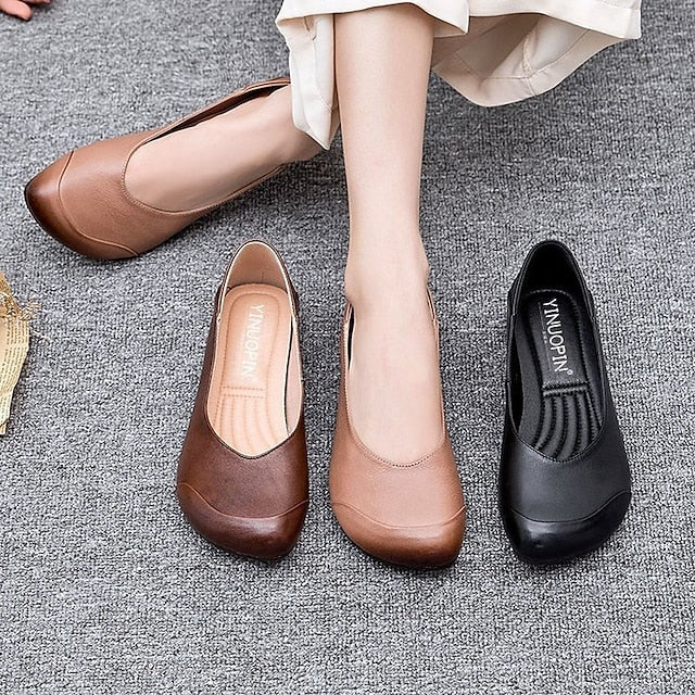 Women's Flats Plus Size Daily Solid Colored Summer Flat Heel Round Toe