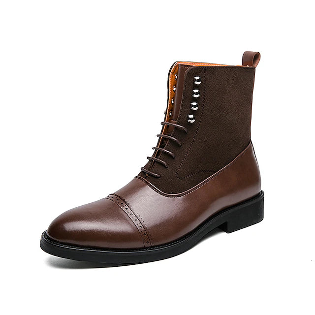 Men's Boots Dress Shoes Walking Casual Daily Leather Comfortable Bootie