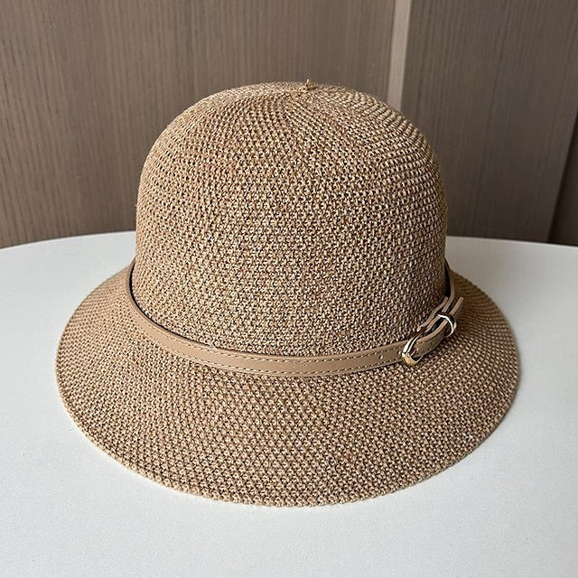 Hats Headwear Straw Bucket Hat Straw Hat Sun Hat Casual