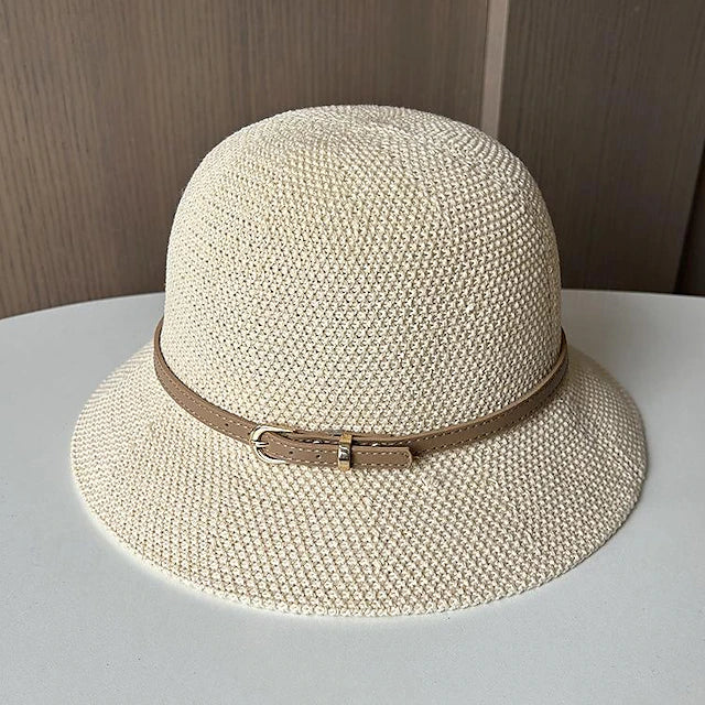 Hats Headwear Straw Bucket Hat Straw Hat Sun Hat Casual