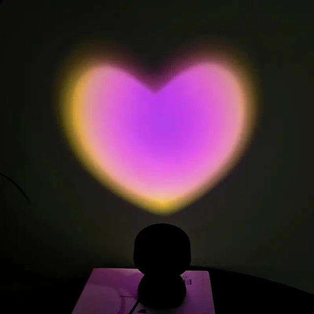 Mini Pink Heart Sunset Projection LED Light Projector Light LED Night Light Wedding Party Gift Multicolor