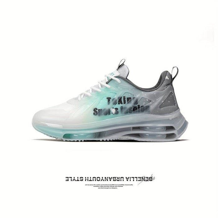 Men's Sneakers Comfort Shoes Running Walking Beach Athletic PU Lace-up White / Blue Light Green Orange Fall