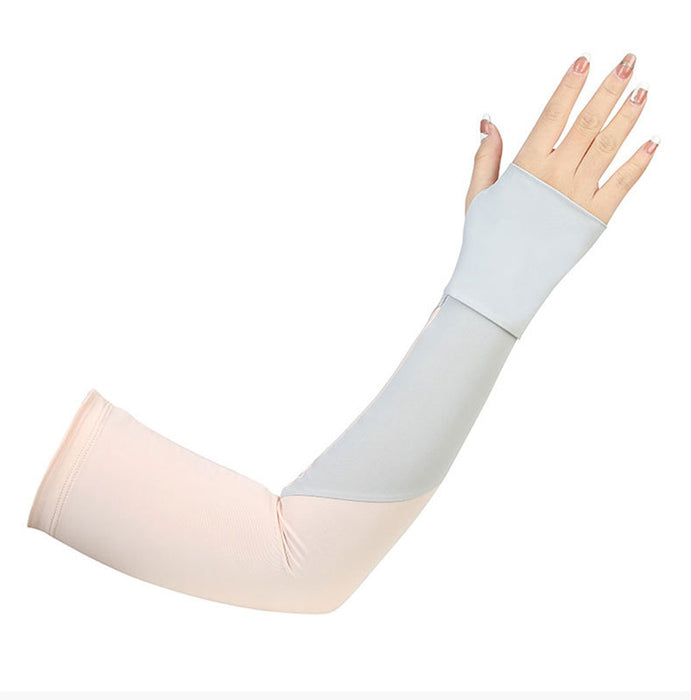 Sunscreen Sleeves Women's Summer Thin And Long Ice Silk Gloves For Riding And Driving