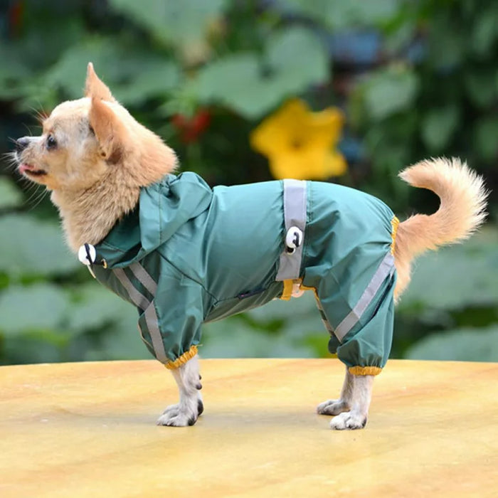 Dog Rain Coat Raincoat Puppy Clothes Solid Colored Waterproof Windproof Outdoor Dog