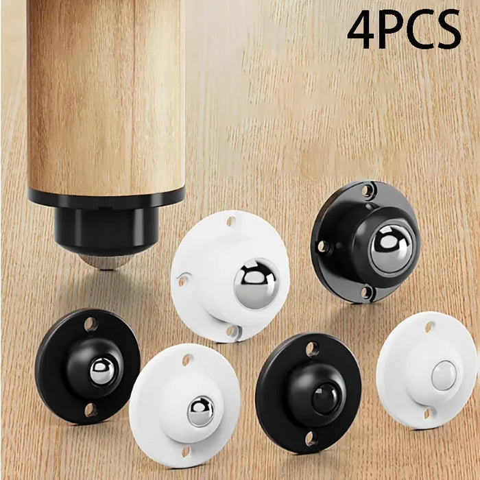 4pcs Self-adhesive Casters, Upgraded Casters, Super Load-bearing Ball Stainless Steel
