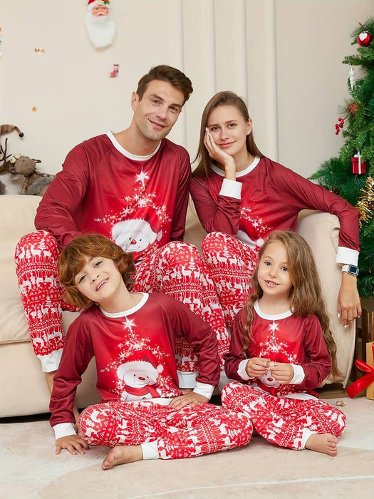 Family Christmas Pajamas Cotton Graphic Cute Christmas Pajamas School Print