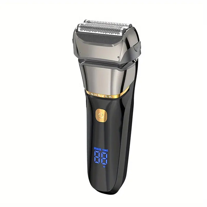 Rechargeable Wet/Dry Electric Razor For Men - LED Display IPX6 Waterproof Pop-up Trimmer