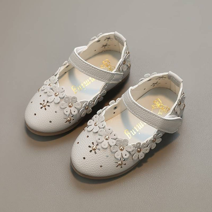 Boys Girls' Flats Daily PU Little Kids(4-7ys) Toddler(2-4ys) Daily White Pink Blue Summer Spring Fall