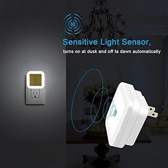LED Night Light Automatic Sensor Lamp Wall Light for Hallway Kitchen Bathroom Bedroom Stairs 1PCS
