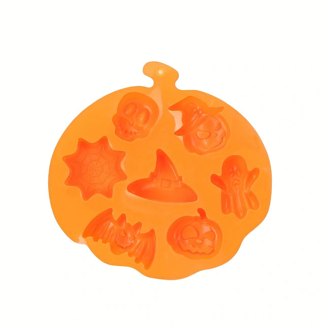 Halloween Holiday Pumpkin Cake Mold 6-7 Cavities Pumpkin Ghost Bat Shape