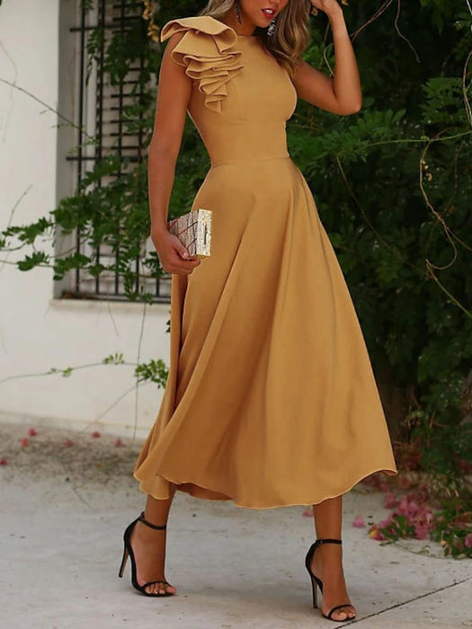 A-Line Cocktail Dresses Minimalist Dress Homecoming Wedding Guest