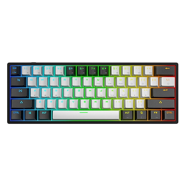 K620 Mini Gaming Mechanical Keyboard green Axis Red Axis 61 Keys RGB Hotswap Type-C Wired Gaming
