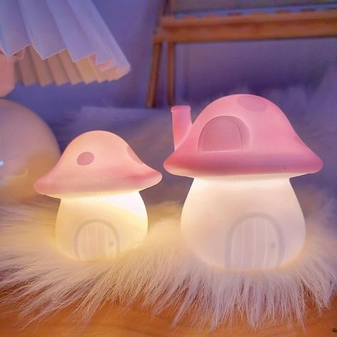 Mushroom Night Light Tabletop Decoration Table Lamp Kawai Mini LED Atmosphere Night Light