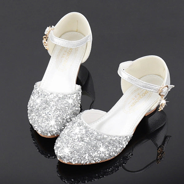 Girls' Heels Daily Glitters Dress Shoes Heel Microfiber Breathability Non-slipping