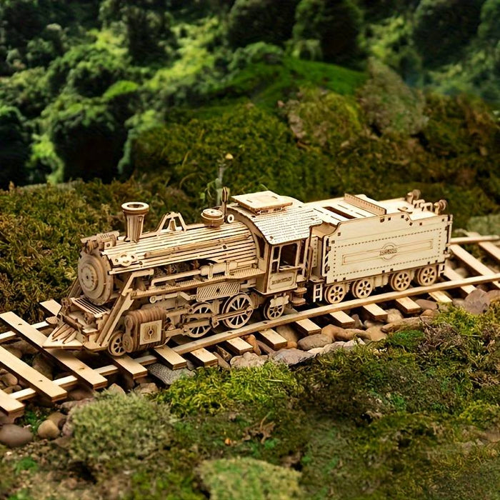 Super Wooden Mechanical Model Puzzle Set 3d Puzzle Wooden Model Car Steam Train Diy Assembled Toy