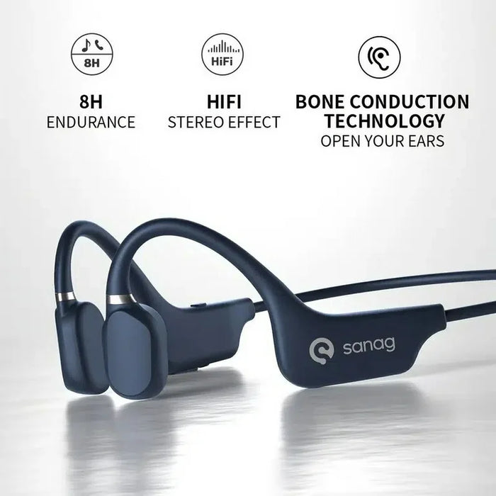Sanag A5X True Bone Conduction Earphone Open Ear Wireless Sport Headphones Waterproof