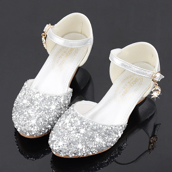 Girls' Heels Daily Glitters Dress Shoes Heel Microfiber Breathability Non-slipping