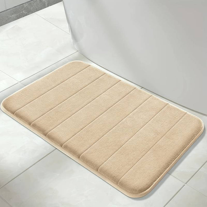 Bathroom Non-Slip Mat Thick Coral Fleece Memory Foam Memory Absorbent Mat Bedroom Anti-Slip Mat