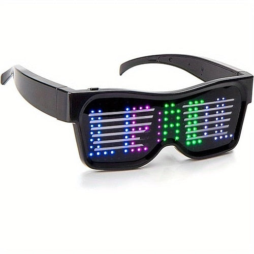 LED Light-emitting Glasses APP Bluetooth Glasses Bar Nightclub Support Blinds Dynamic Bungee Dancing Equipment