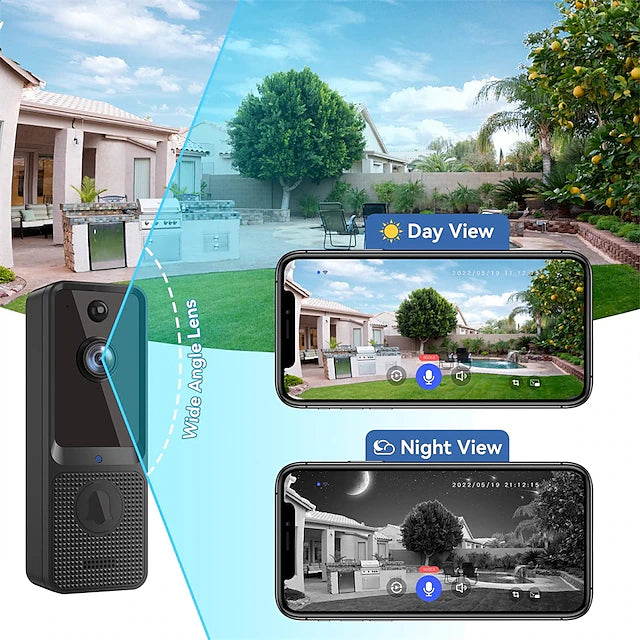 Wireless Doorbell Camera with Chime Smart Video Doorbell Camera with Motion