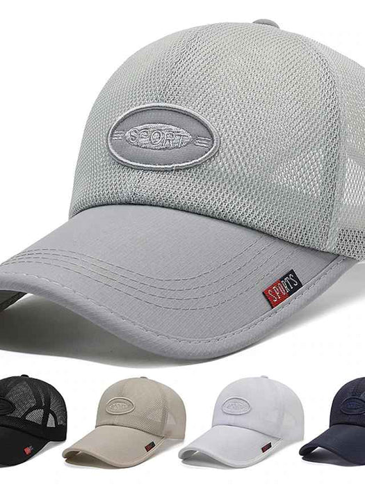 Men's Baseball Cap Sun Hat Black White Mesh Travel Beach Outdoor Vacation Plain