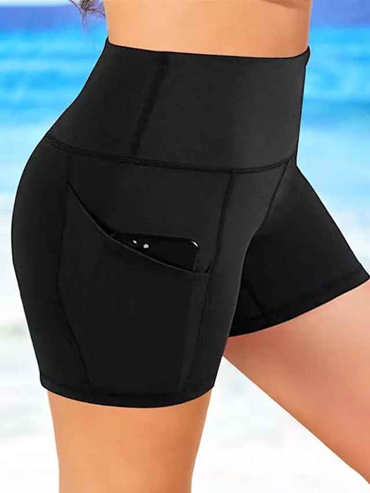 Women's Swimwear Swim Shorts Normal Swimsuit Pocket Solid Color