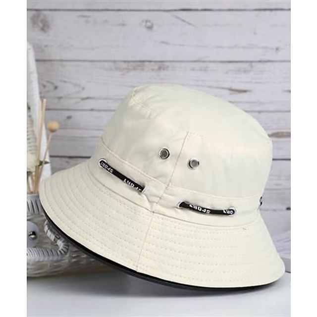 Men's Sun Hat Fishing Hat Unisex Boonie hat Hiking Hat Black Wine Polyester